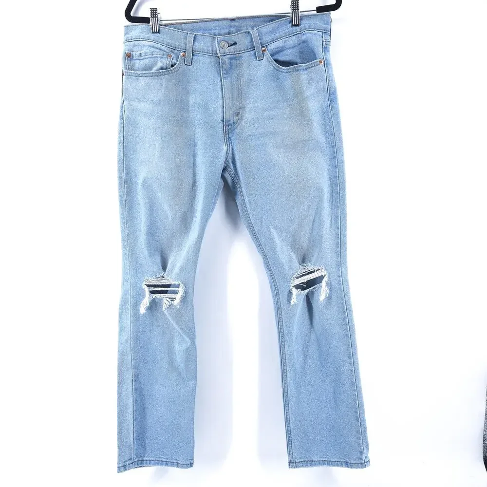 Levis Women 511 All Season Tech Comfort Stretch Lightwash Distress Classic 31x29 - Picture 2 of 14